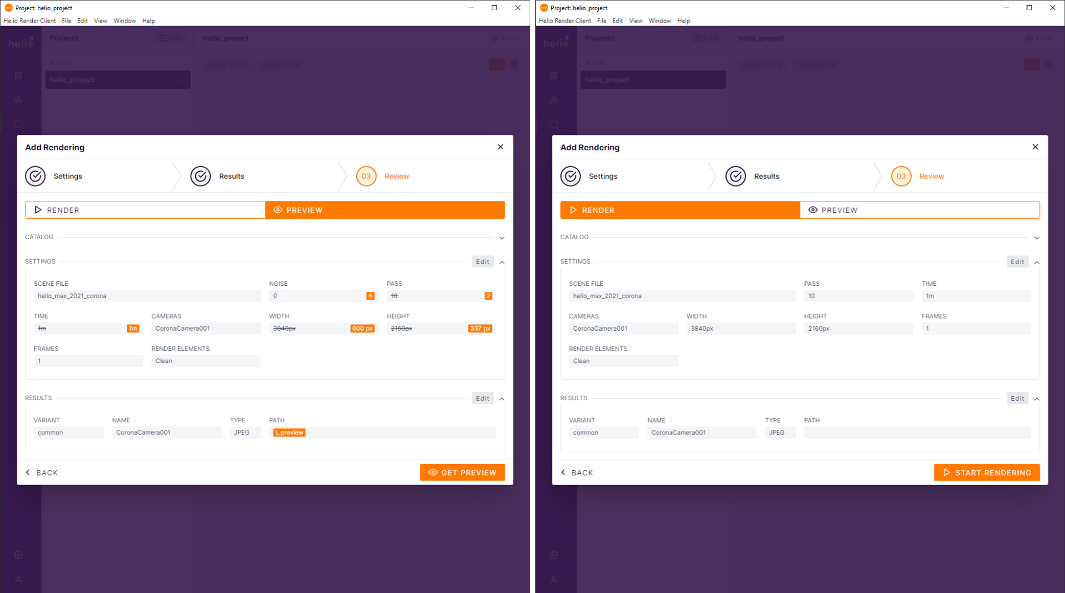 Review Render Settings + Render Fast Previews